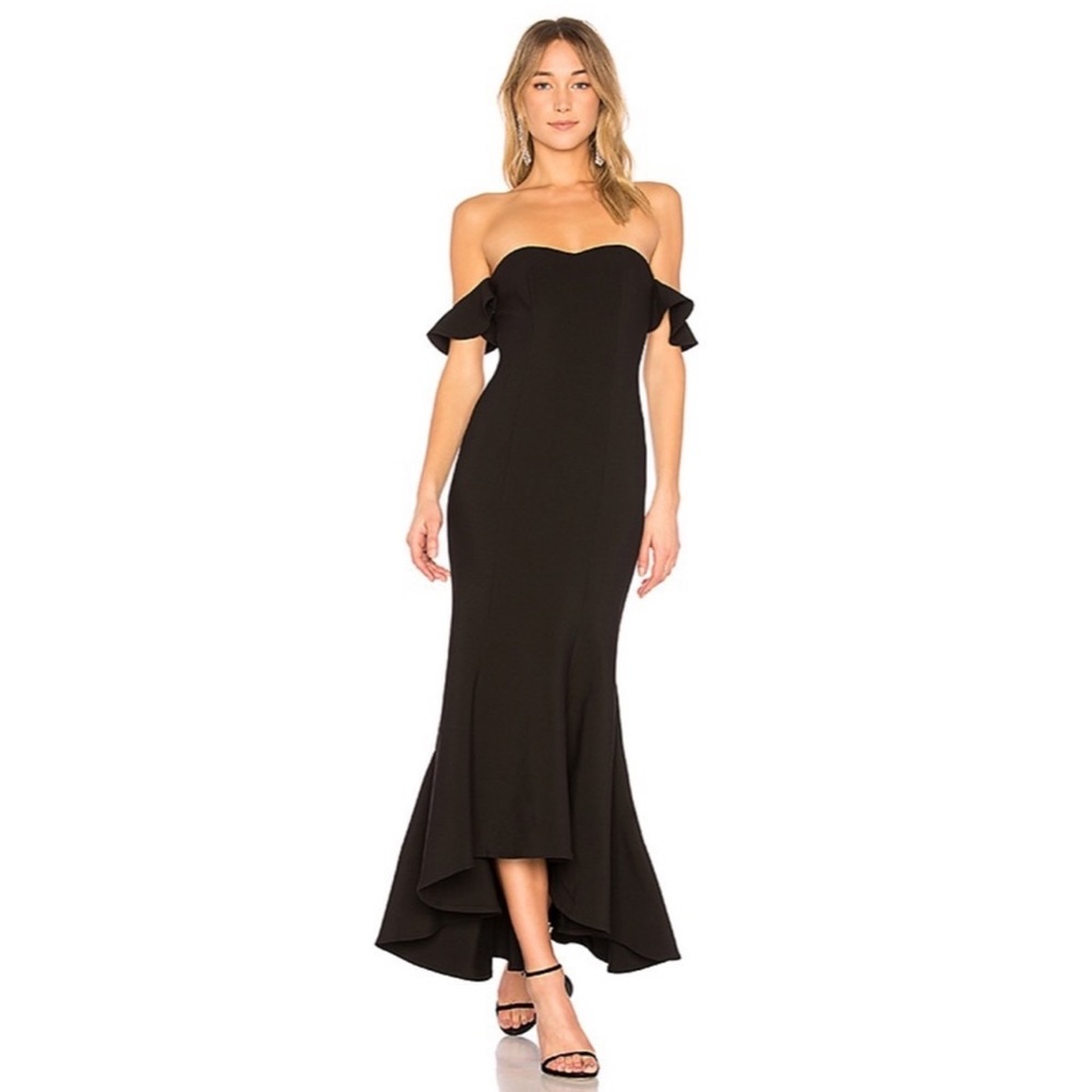 Likely Size 6 Navy Off Shoulder Mermaid gown